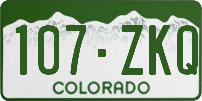 CO license plate 107ZKQ
