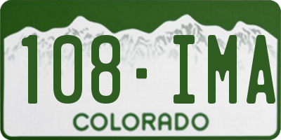 CO license plate 108IMA