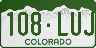 CO license plate 108LUJ