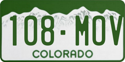 CO license plate 108MOV