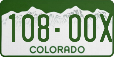 CO license plate 108OOX