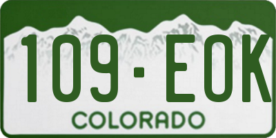CO license plate 109EOK