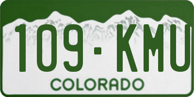 CO license plate 109KMU
