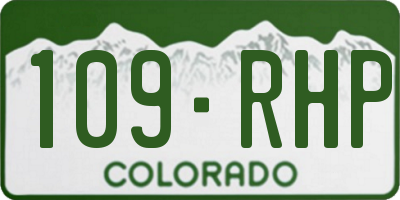 CO license plate 109RHP