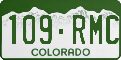 CO license plate 109RMC