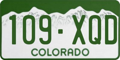 CO license plate 109XQD