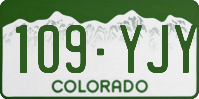 CO license plate 109YJY