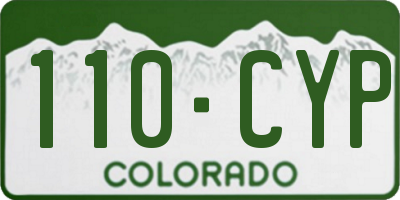 CO license plate 110CYP
