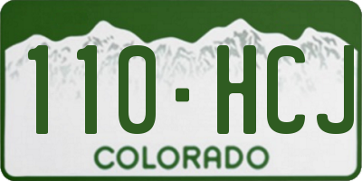 CO license plate 110HCJ