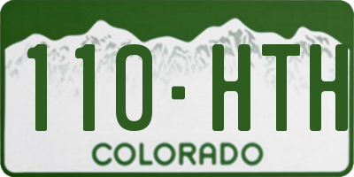 CO license plate 110HTH