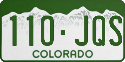 CO license plate 110JQS