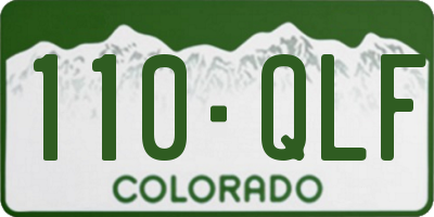 CO license plate 110QLF