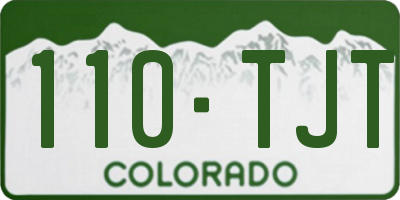 CO license plate 110TJT