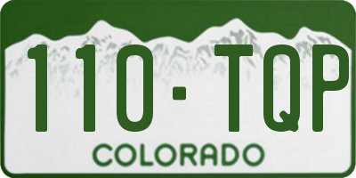 CO license plate 110TQP