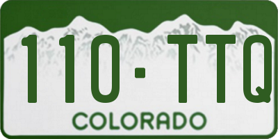 CO license plate 110TTQ