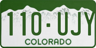 CO license plate 110UJY