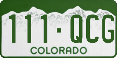 CO license plate 111QCG