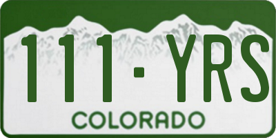 CO license plate 111YRS
