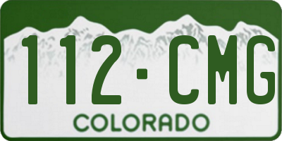 CO license plate 112CMG