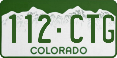 CO license plate 112CTG