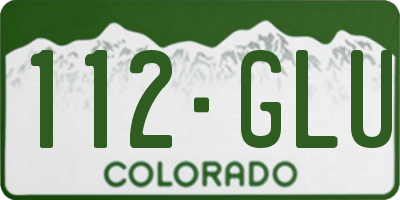 CO license plate 112GLU