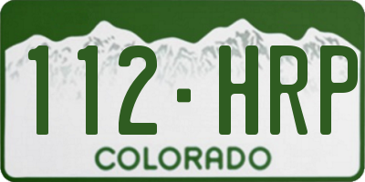 CO license plate 112HRP