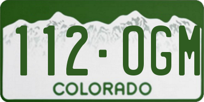 CO license plate 112OGM
