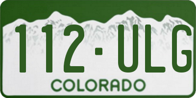 CO license plate 112ULG