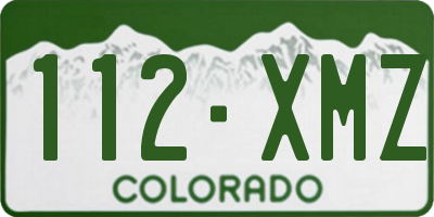 CO license plate 112XMZ