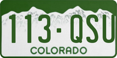 CO license plate 113QSU