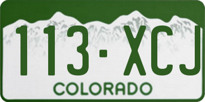 CO license plate 113XCJ