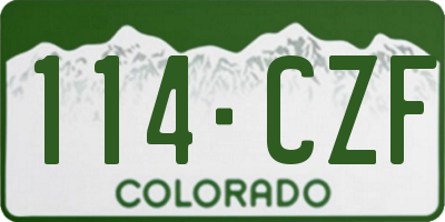 CO license plate 114CZF