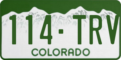 CO license plate 114TRV