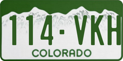 CO license plate 114VKH