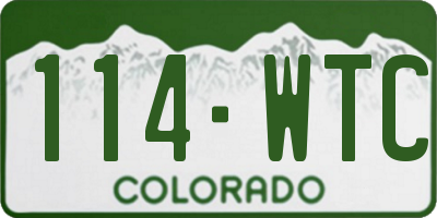 CO license plate 114WTC
