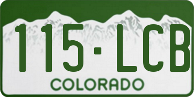 CO license plate 115LCB