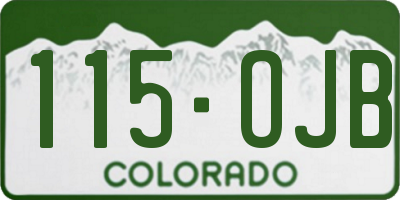 CO license plate 115OJB