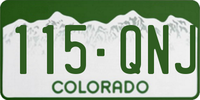 CO license plate 115QNJ