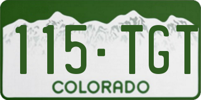 CO license plate 115TGT