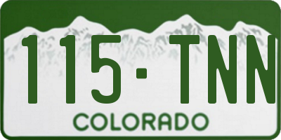 CO license plate 115TNN