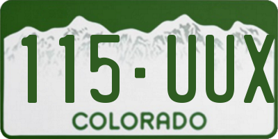 CO license plate 115UUX