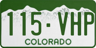 CO license plate 115VHP