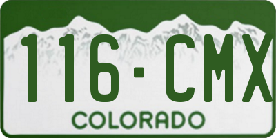 CO license plate 116CMX