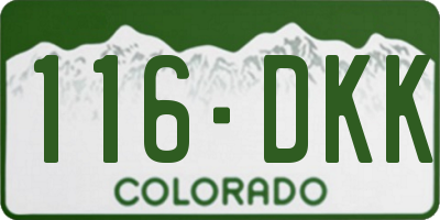 CO license plate 116DKK