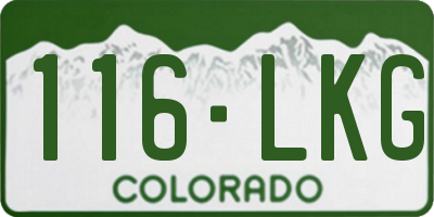 CO license plate 116LKG