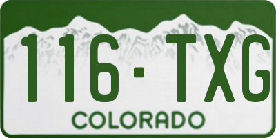 CO license plate 116TXG