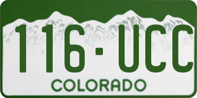 CO license plate 116UCC