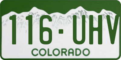 CO license plate 116UHV