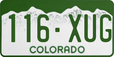 CO license plate 116XUG