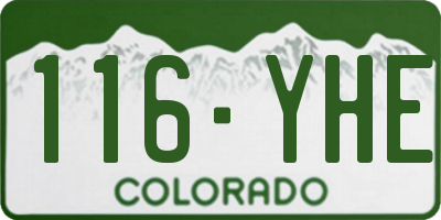 CO license plate 116YHE